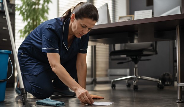 Čistačica, koverta - ilustracija