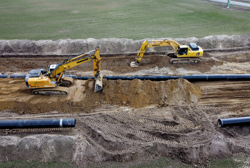 Budowa części lądowej gazociągu Baltic Pipe