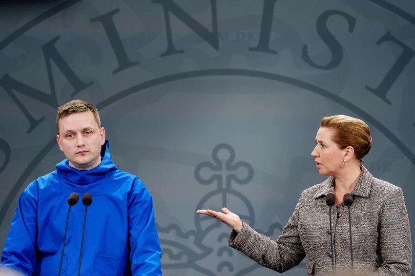 Premijer Grenlanda Jens Frederik Nilsen i danska premijerka Mete Frederiksen u Kopenhagenu