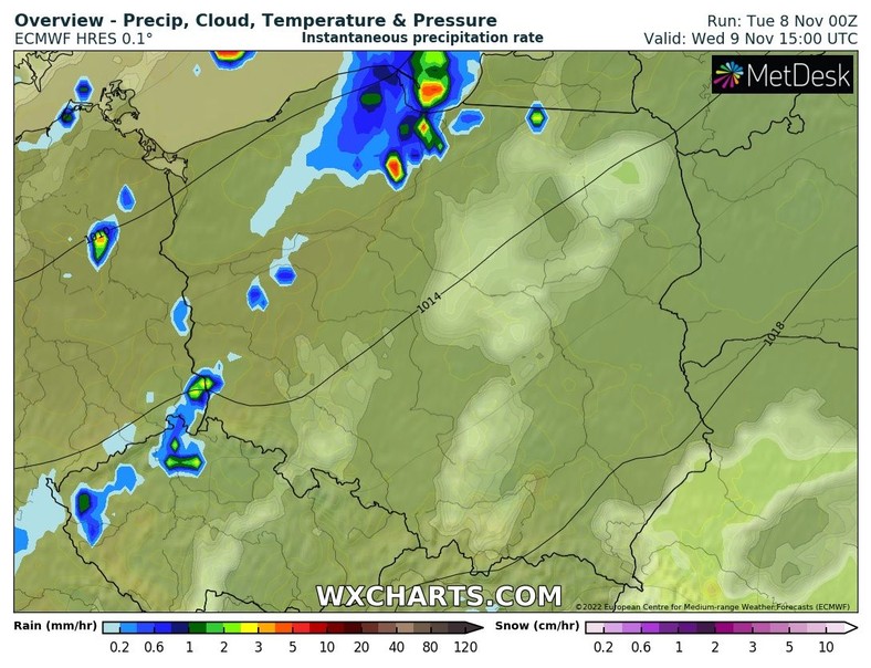 W środę nad zachodnią i częściowo północną Polskę dotrze front atmosferyczny