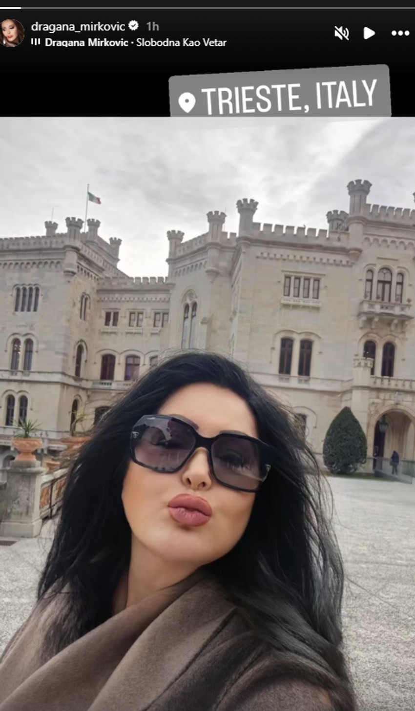 Dragana Mirković, objava iz Italije