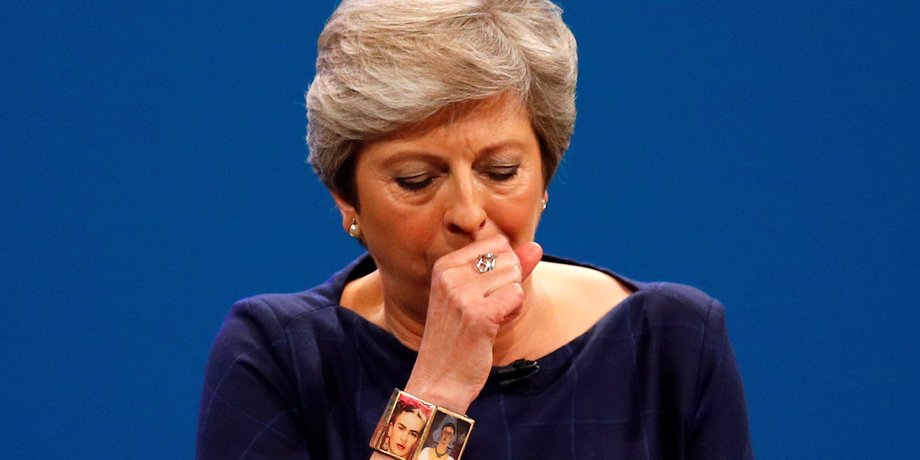 May pauses to cough.