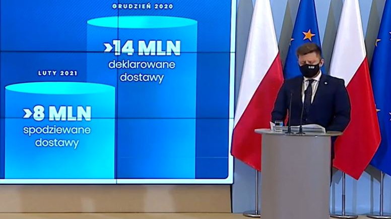 Michał Dworczyk na konferencji prasowej