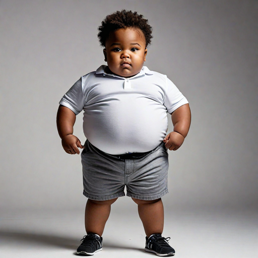 An ai image of an obese child