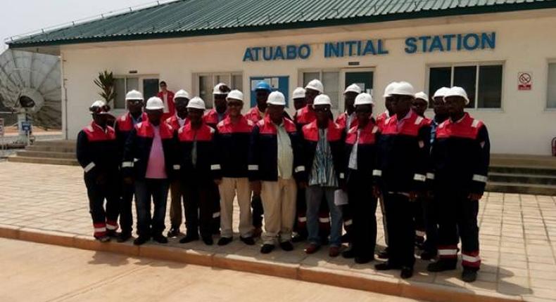 The new board of Ghana Gas at Atuabo Gas Processing Plant