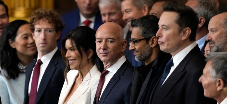 Giganci na inauguracji Trumpa. Zuckerberg, Bezos, Pichai i Musk przybyli na Kapitol