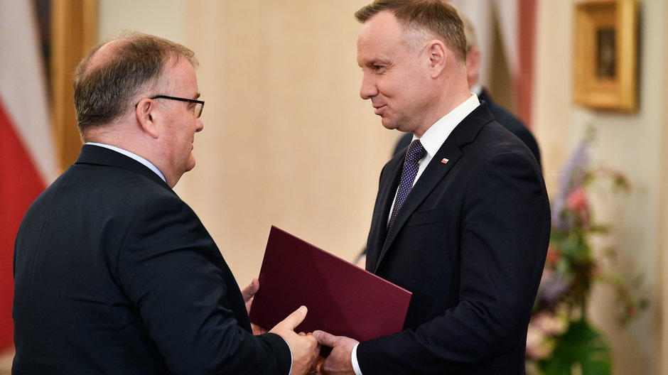 Andrzej Duda oraz Andrzej Dera w Warszawie. 22 listopada 2022 r.