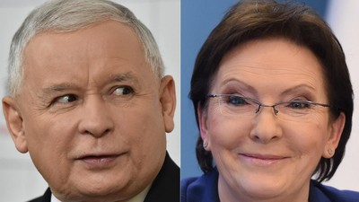 Jarosław Kaczyński i Ewa Kopacz kaczyński kopacz