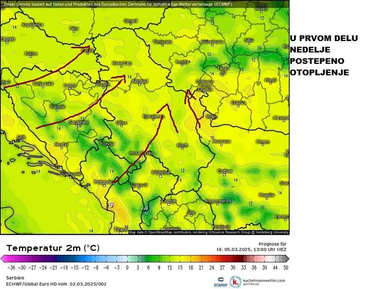 Mapa otopljenja u Srbiji