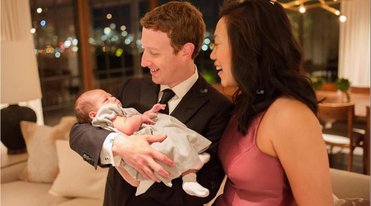 Lassan két hónapos Zuckerbergék kislánya, Max /Fotó: Instagram