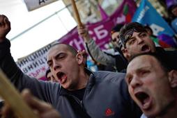 Bułgaria demonstracja górników Sofia