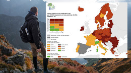 Mapa zakażeń COVID-19 w Europie