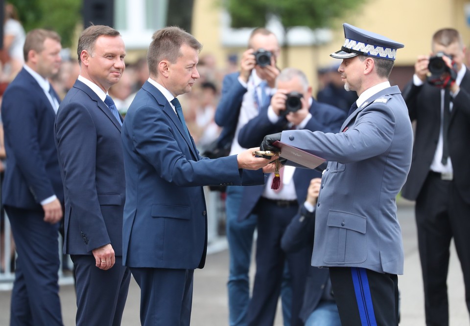 LEGIONOWO CENTRALNE OBCHODY ŚWIĘTA POLICJI PREZYDENT (Andrzej Duda, Mariusz Błaszczak, Paweł Dobrodziej)