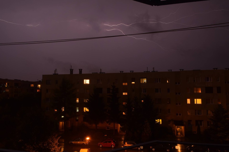 Burza nad Pleszewem, woj. wielkopolskie