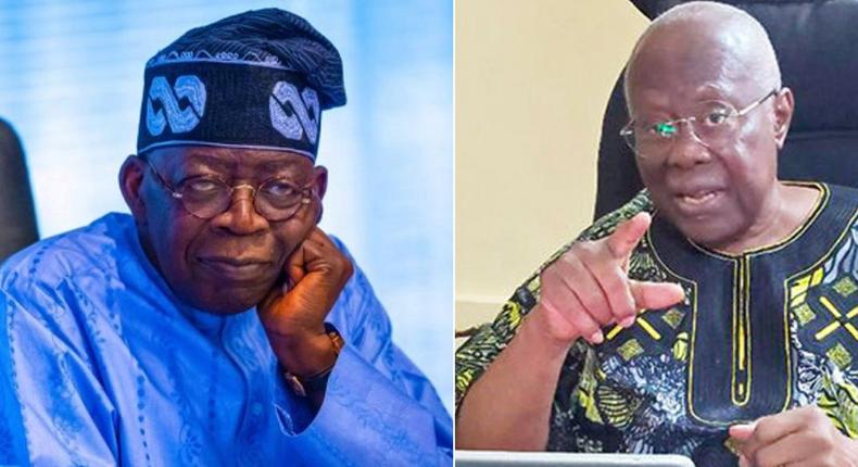 President Tinubu and Bode George.