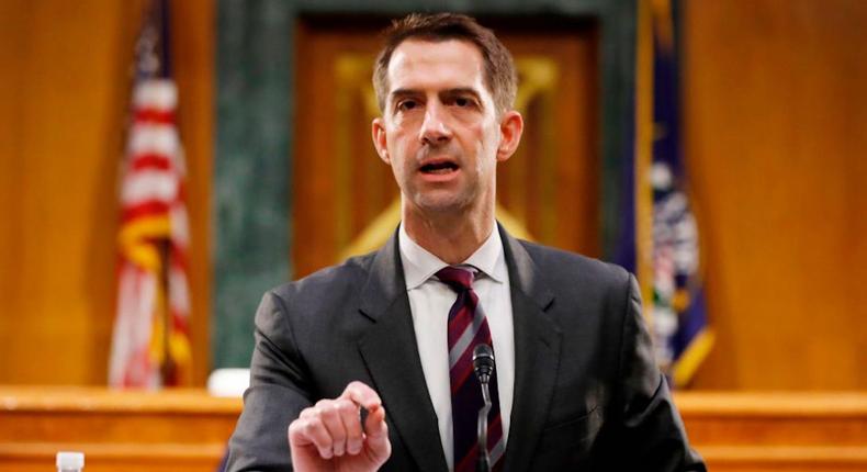 Republican Sen. Tom Cotton of Arkansas.