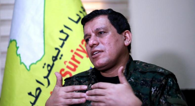 Mazloum Kobani, commander of the Syrian Democratic Forces, tells AFP in an exclusive interview on January 24, 2019 the self-proclaimed Islamic State group caliphate will be defeated within a month by his US-backed, Kurdish-led forces