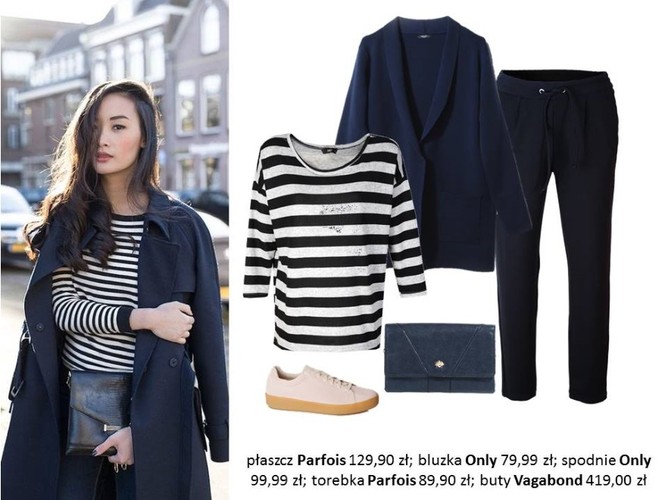 STYLIZACJE z bluzką w paski