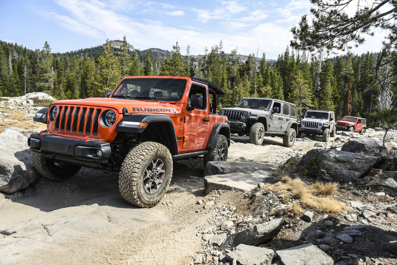 Jeepy na szlaku Rubicon Trail