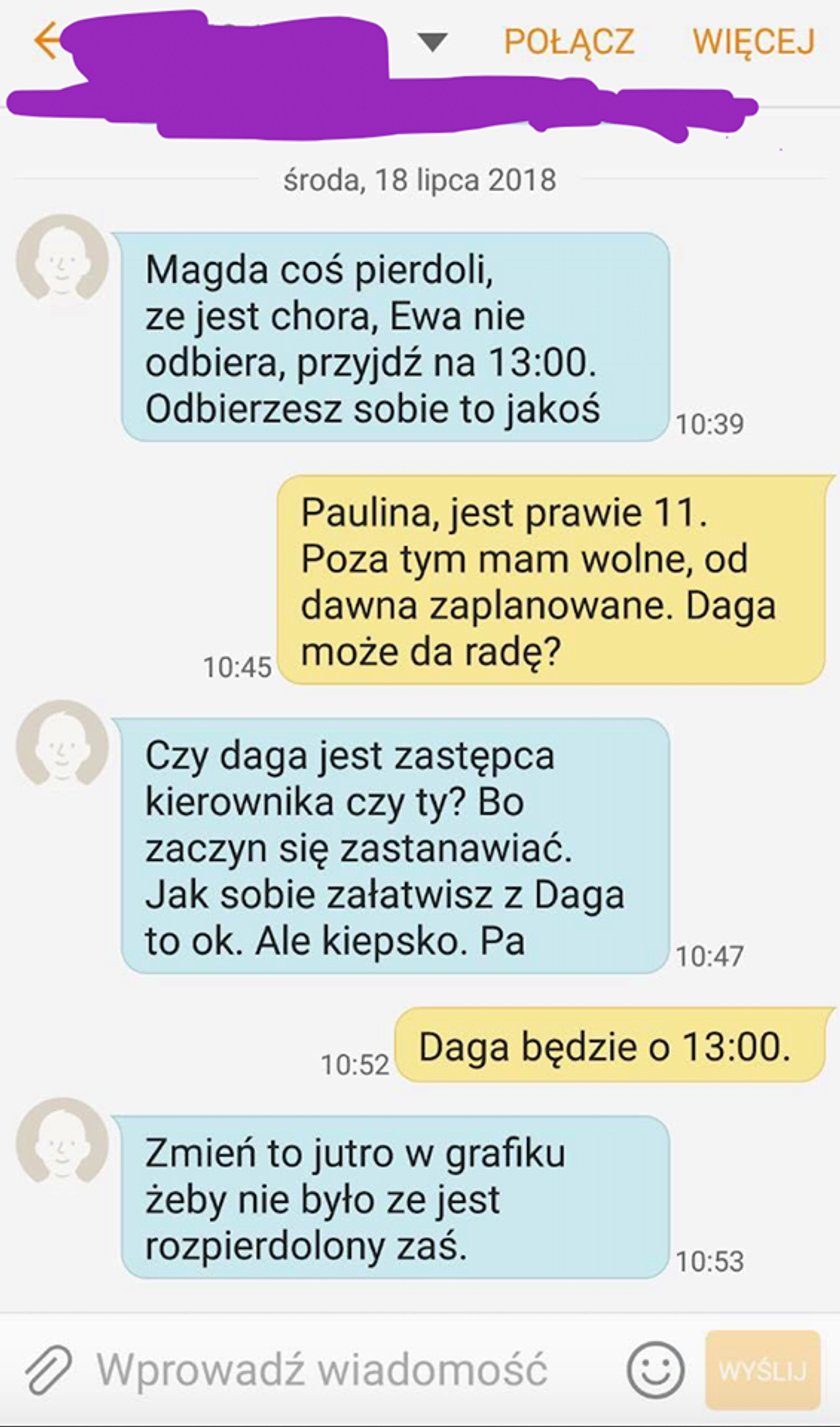 Skandaliczne SMS-y kierowniczki sklepu. Tak traktowała podwładne