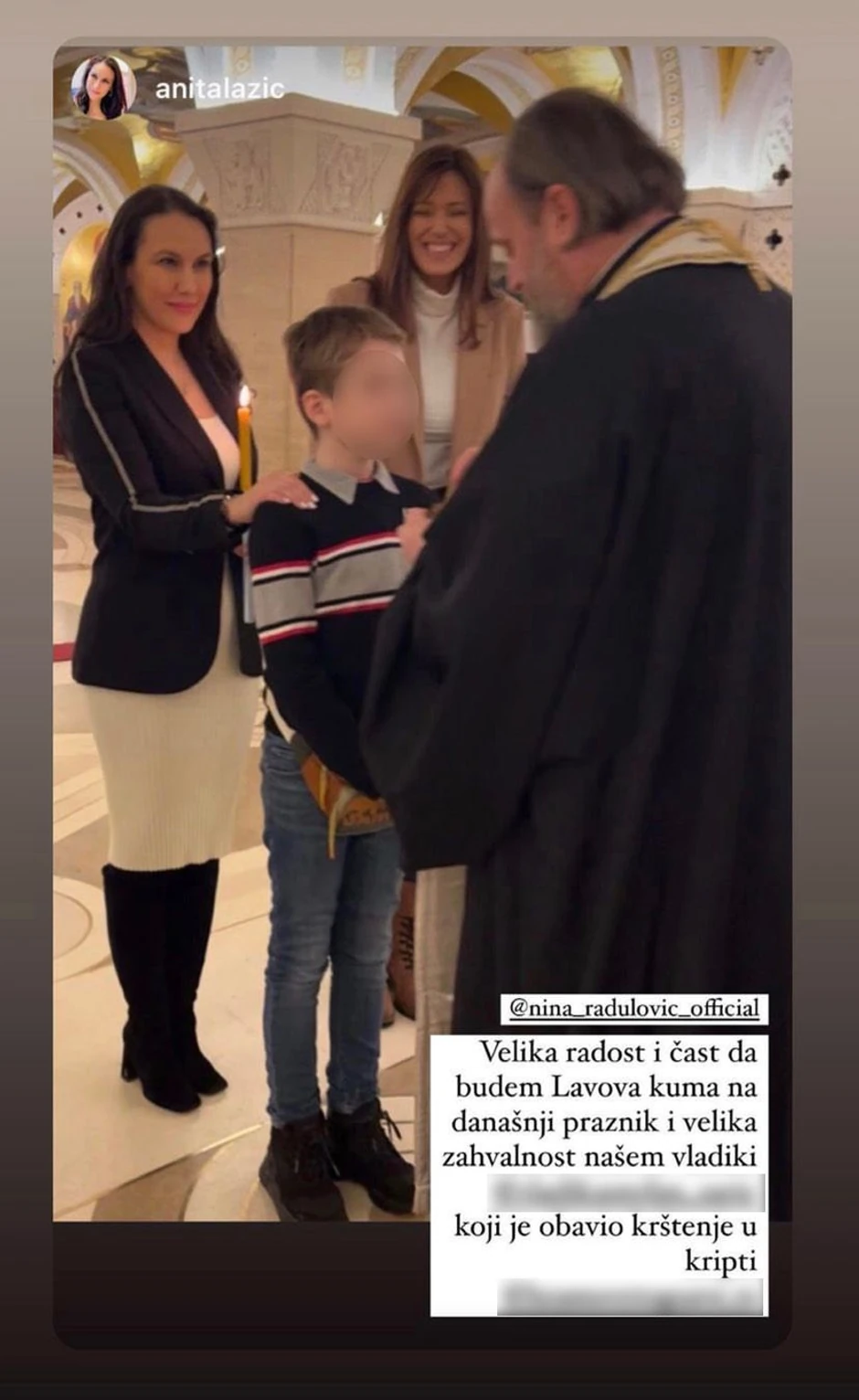 Krstenje sina Nine i Branislava 