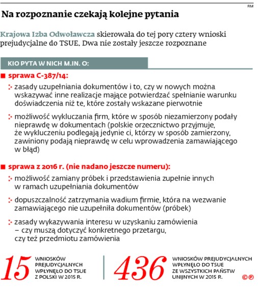 Na rozpoznanie czekają kolejne pytania