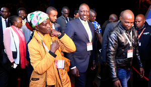 President William Ruto and Pauline Waithira at the height of the 2022 presidential campaigns