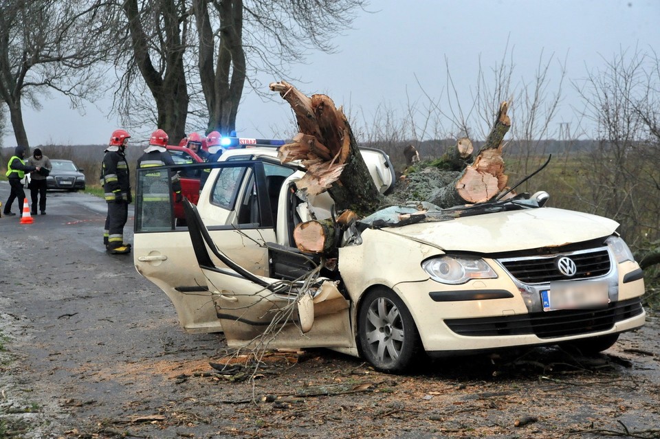 POMORSKIE WYPADEK SILNA WICHURA