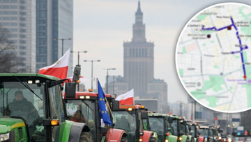 Strajk rolników w Warszawie. Nawet 1000 ciągników w stolicy [TRASA i MAPA]