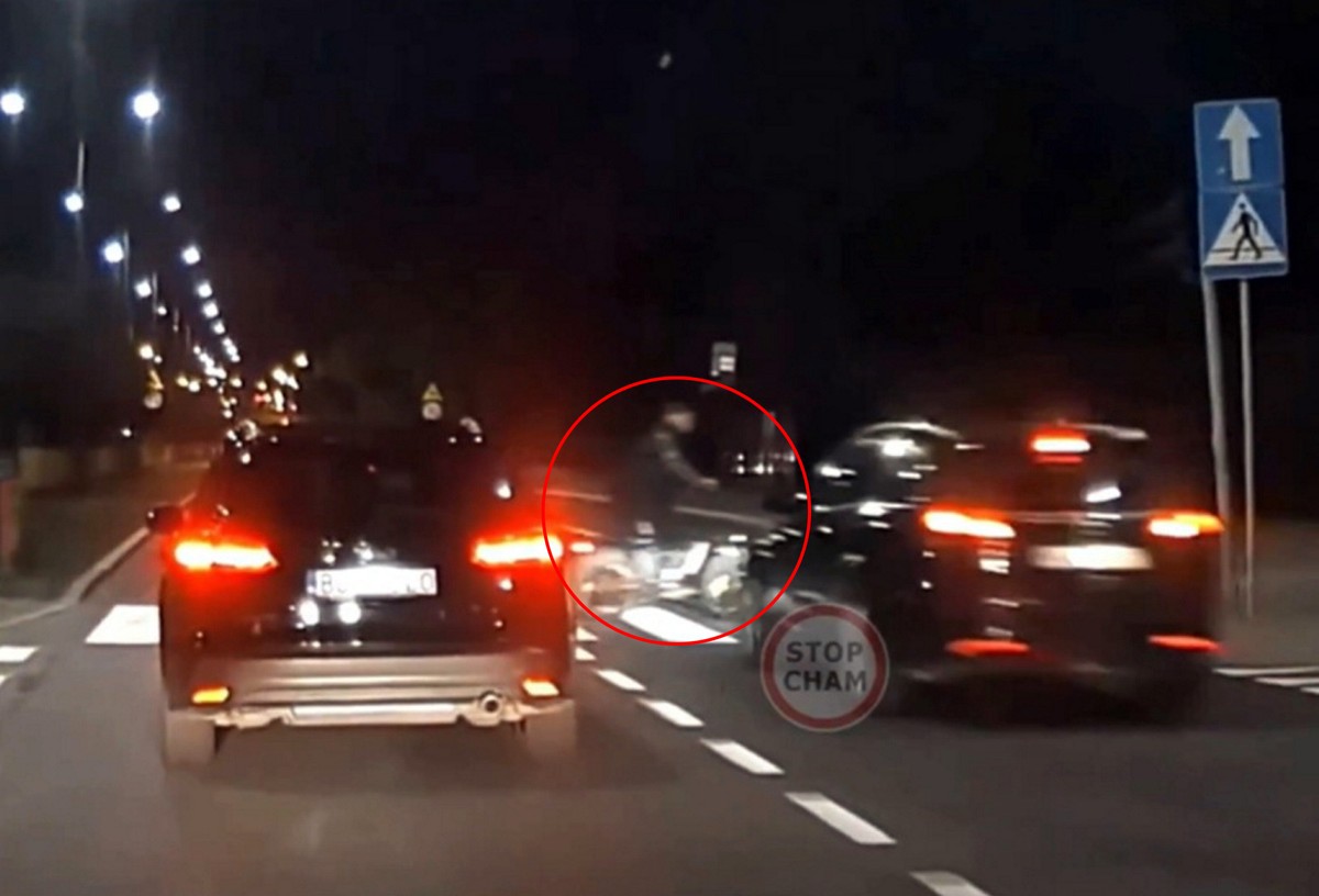 Po chwili było uderzenie. Koszmarne wideo z Białegostoku. Ro