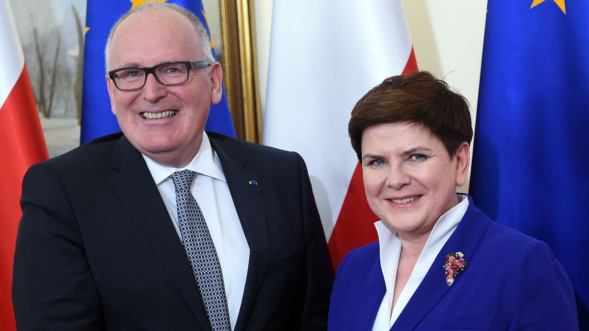 Frans Timmermans i Beata Szydło