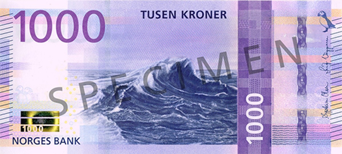Norwegia - nowy banknot 1000 koron