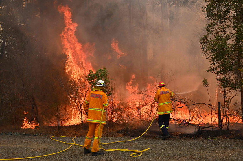 Pożary lasów i buszu w Australii. Dwie ofiary śmiertelne