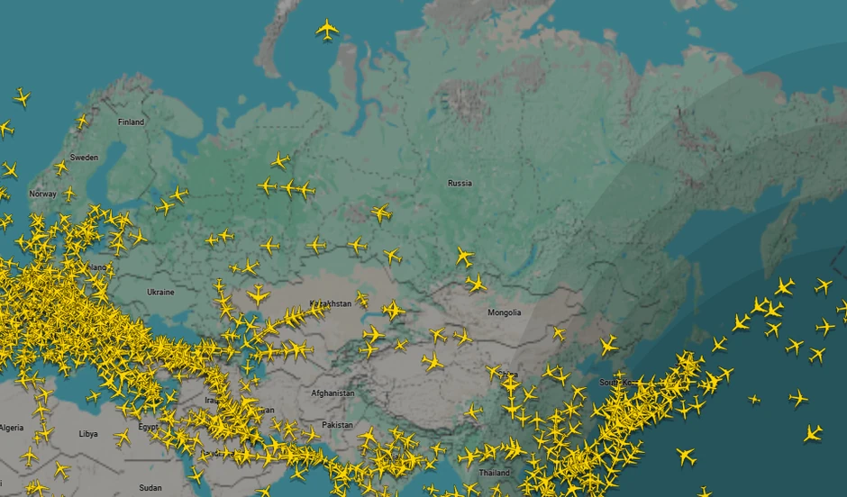 Vazdušni prostor iznad Rusije i Ukrajine