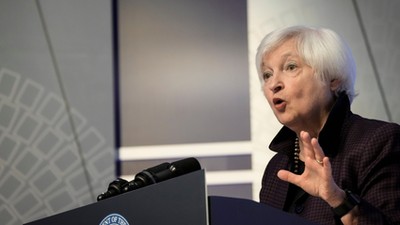 U.S. Treasury Secretary Janet Yellen at IMF headquarters in  October 2022 in Washington, DC.Drew Angerer/Getty Images