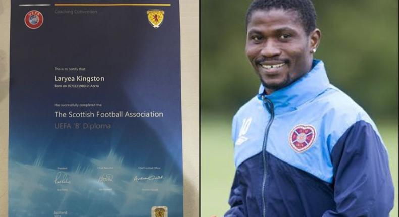 Laryea Kingston: Ex-Ghana winger acquires UEFA B coaching license