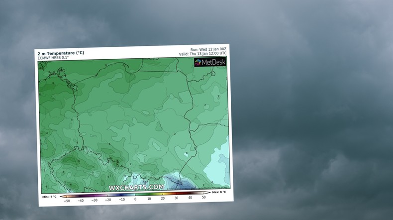 Czwartek będzie ciepły, ale w większości miejsc Polski bardzo pochmurny