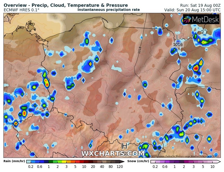 Niedziela może przynieść burze i deszcz, ale wyłącznie lokalnie