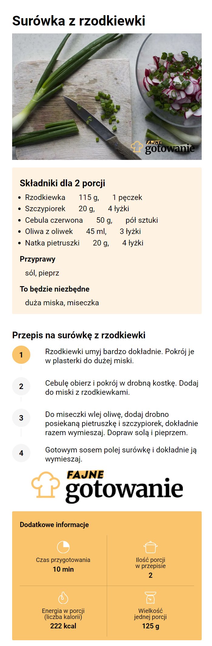 Surówka z rzodkiewki