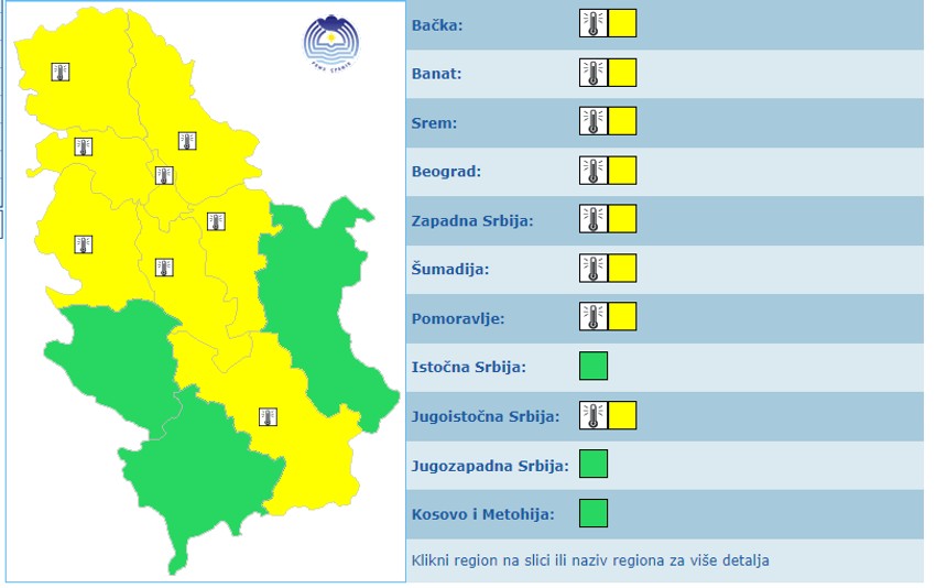 Meteoalarm za danas