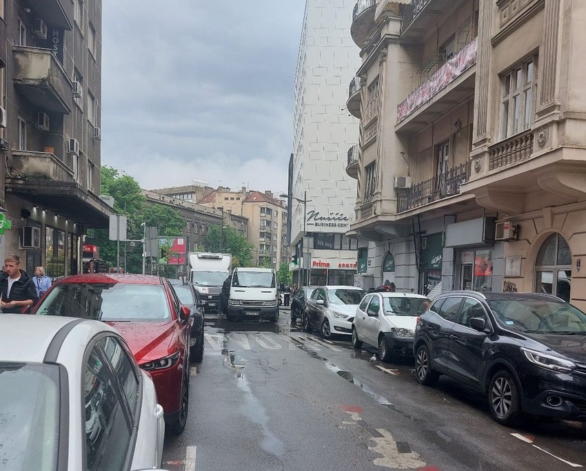 sudar na uglu Kosovske i Nušićeve ulice