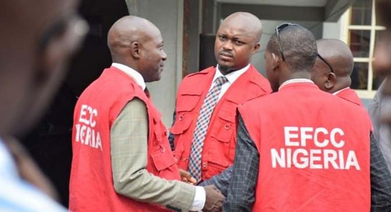 EFCC says a car, cell phones, laptops, several incriminating documents were recovered from the suspects. (Punch)
