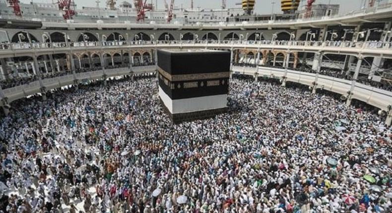 Pilgrims observing the Hajj in Mecca