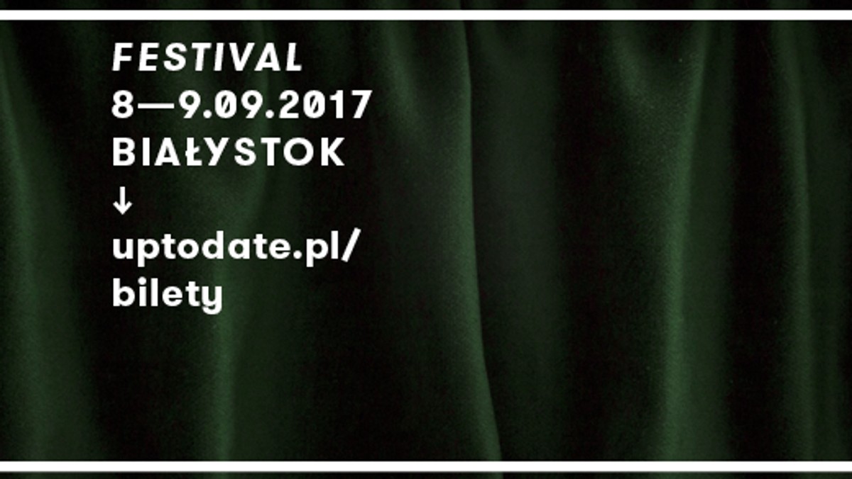 Organizatorzy Up To Date Festival ogłosili datę tegorocznej edycji festiwalu. Już po raz ósmy Białystok za sprawą festiwalu w jeden z wrześniowych weekendów stanie się miastem brzmiącym wyszukaną elektroniką i niebanalnym hip-hopem. Up To Date Festival 2017 odbędzie się 8 i 9 września.