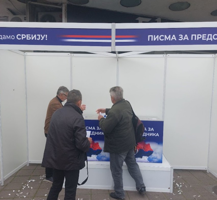 Štand za slanje pisma predsedniku