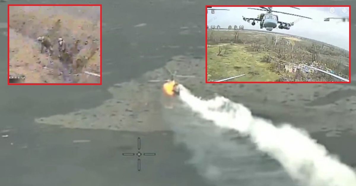 Dron strącił rosyjski śmigłowiec szturmowy. Piloci uratowali się – ale nie na długo