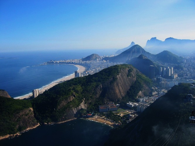 Rio de Janeiro, Brazylia (fot. 'Rio de Janeiro from Sugarloaf mountain, May 2004' autorstwa Breogan67 - selbst fotografiert von Breogan67. Licencja Creative Commons Attribution-Share Alike 3.0 na podstawie Wikimedia Commons)