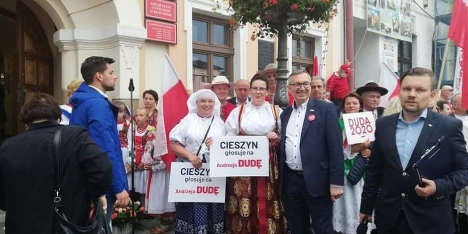 Incydent na wiecu Andrzeja Dudy. Burmistrz Cieszyna żąda przeprosin