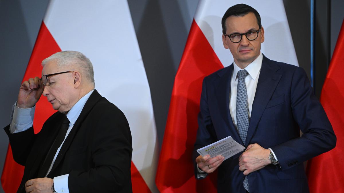 Prezes PiS Jarosław Kaczyński i były premier Mateusz Morawiecki ogłaszają powstanie Zespołu Pracy dla Polski