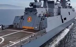 Najlepszy okręt ukraińskiej marynarki wypłynął na morze. To gigant! [NAGRANIE]